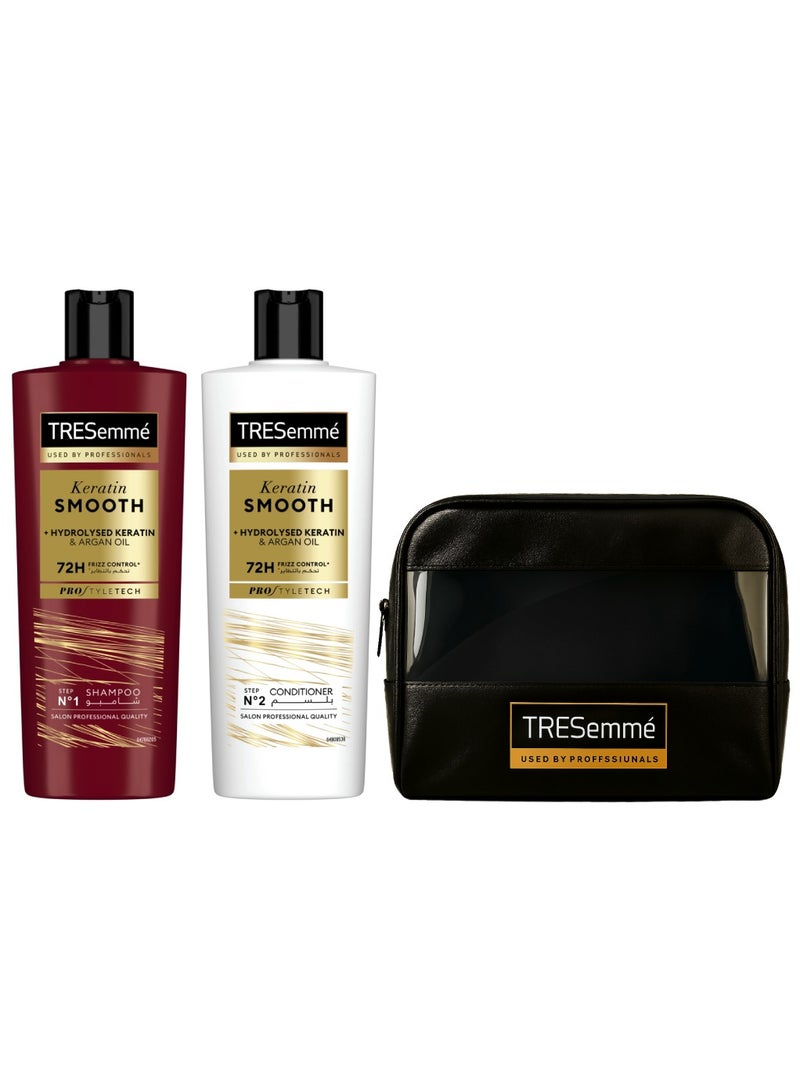 Tresemme Keratin Smooth 72 Hours Frizz Control Shampoo & Conditioner - Image 1